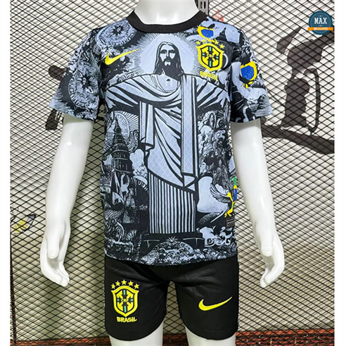 Max Maillots Brésil Enfant Noir 2024/25