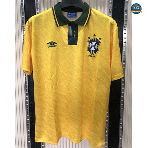 Max Maillots Rétro Brésil 1991-93 Domicile