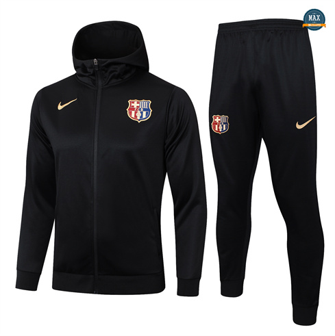 Choix Max Veste Survetement Barcelone à Capuche 2024/25 noir