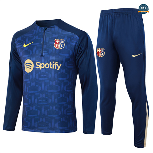 Nouveau Max Survetement Enfant Barcelone 2024/25 Bleu marine