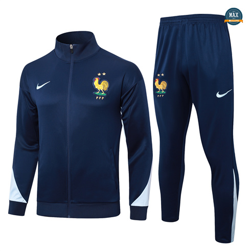 Soldes Max Veste Survetement Enfant France 2024/25 Bleu marine