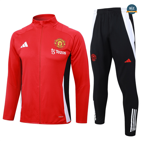 Acheter Max Veste Survetement Manchester United 2024/25 rouge