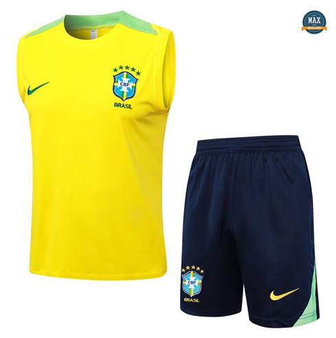 Acheter Max Maillot Training Brésil Ensemble Short Débardeur 2024/25 jaune