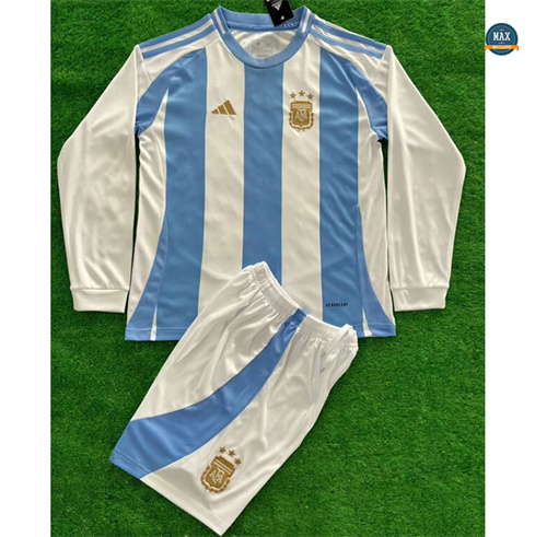 Max Maillots Argentine Enfant Domicile Manche Longue Vert 2024/25