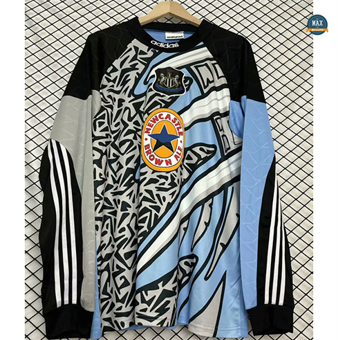 Max Maillots Retro 1995-96 Newcastle United Gardien de but Manche Longue Bleu