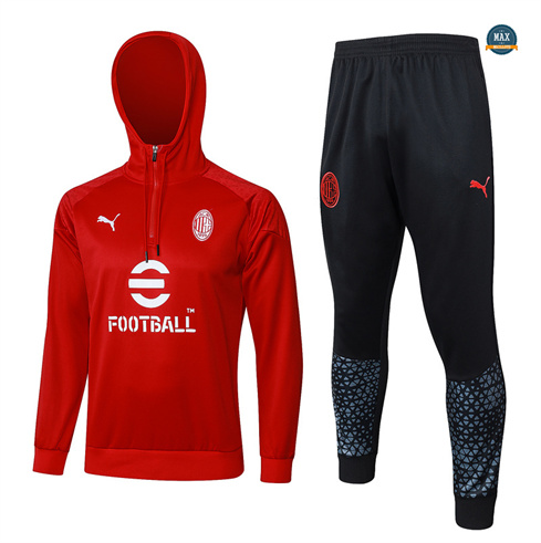 Vente Max Survetement à capuche AC Milan 2024/25 rouge pas cher fiable