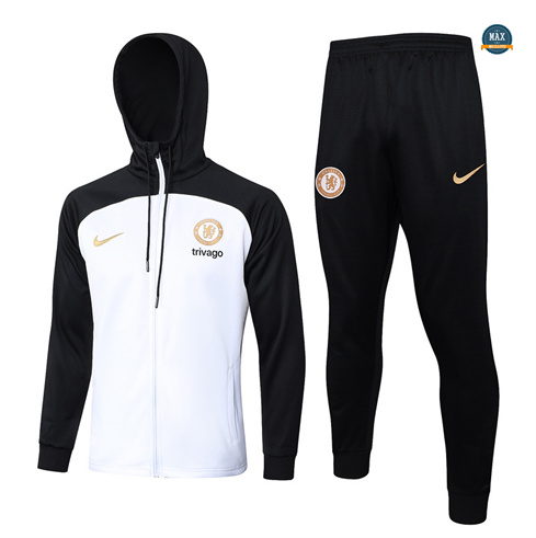 Nouveaux Max Veste Survetement à Capuche Chelsea 2024/25 Blanc pas cher fiable