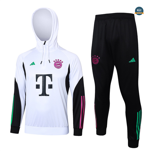 Vente Max Survetement Enfant à capuche Bayern Munich 2024/25 Blanc pas cher fiable
