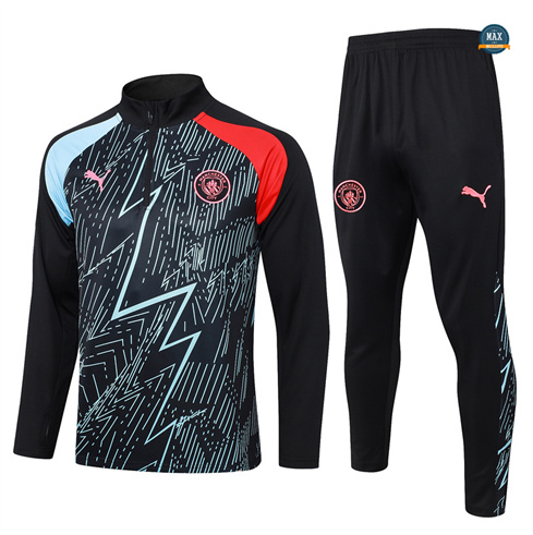 Flocage Max Survetement Enfant Manchester City 2024/25 noir pas cher fiable
