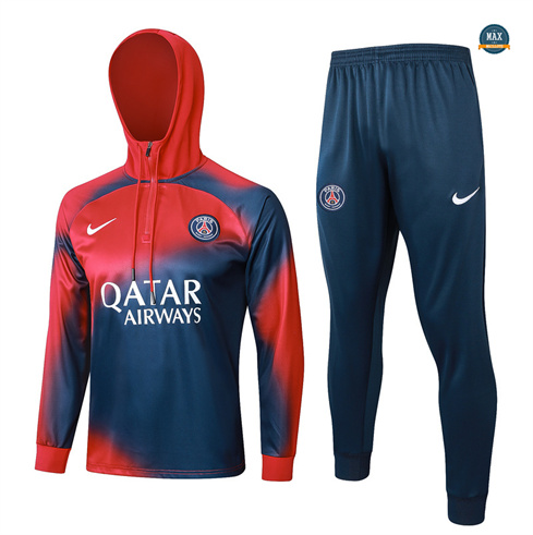 Flocage Max Survetement Enfant à capuche Paris Saint Germain 2024/25 bleu marine pas cher fiable