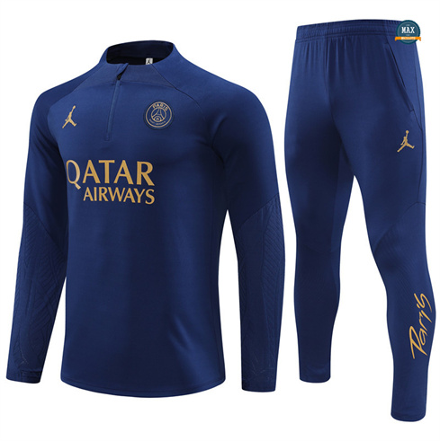Vente Max Survetement Enfant Paris Saint Germain 2024/25 bleu royal pas cher fiable