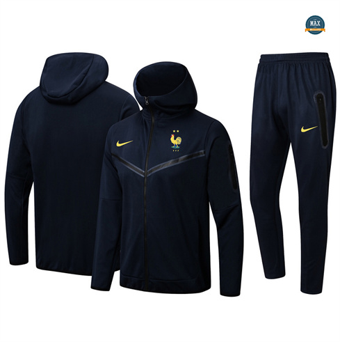 Vente Max Veste Survetement à Capuche France 2024/25 bleu royal pas cher fiable