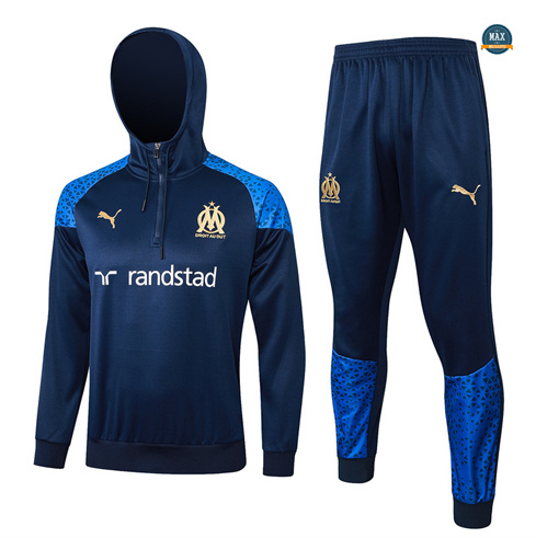 Acheter Max Survetement à capuche Olympique Marseille 2024/25 bleu pas cher fiable