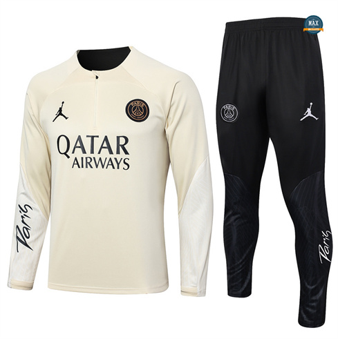 Marque Max Survetement Paris Saint Germain 2024/25 couleur crème pas cher fiable