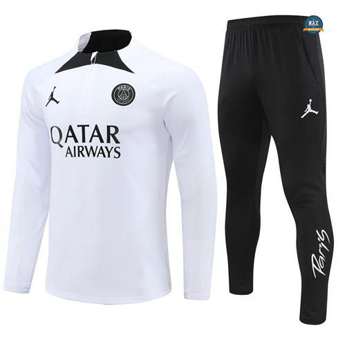 Achetez Max Survetement Paris Saint Germain 2024/25 Blanc pas cher fiable