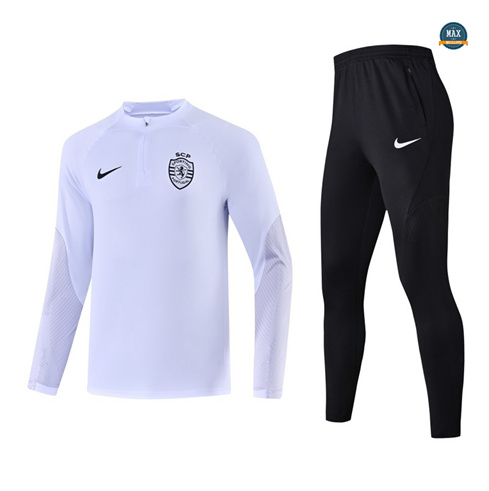 Soldes Max Survetement Sporting CP 2024/25 Blanc pas cher fiable