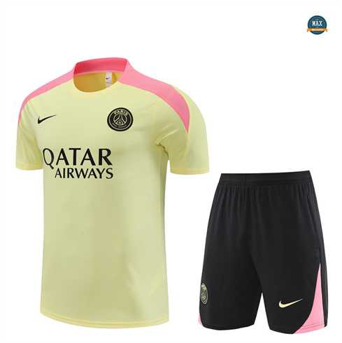 Achetez Max Maillot Paris Saint Germain + Shorts 2024/25 Training jaune clair pas cher fiable