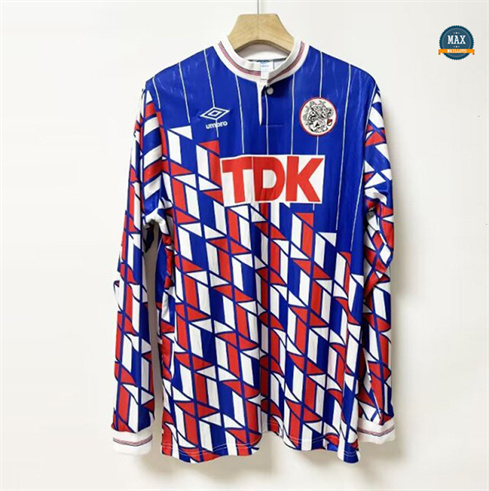 Max Maillot Retro 1990 Ajax Exterieur Manche Longue