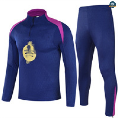 Maxmaillots Survetement Barcelone 2025/26 Bleu Marine/Violet Pas Cher