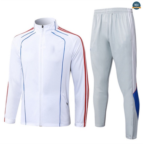 Maxmaillots Veste Survetement Bayern Munich 2025/26 Blanc/Rouge/Bleu Pas chèr