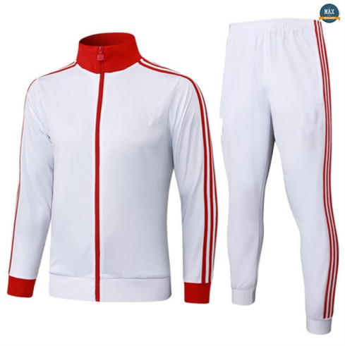 Maxmaillots Veste Survetement Enfant Bayern Munich 2025/26 Blanc/Rouge Online