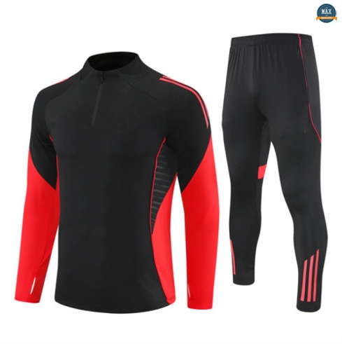 Maxmaillots Survetement Enfant Bayern Munich 2025/26 Noir/Rouge Pas Cher