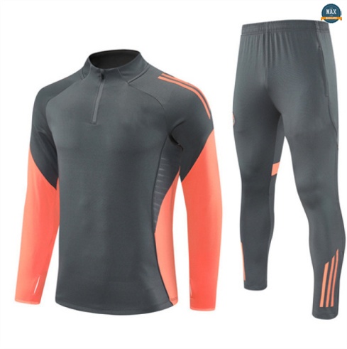 Maxmaillots Survetement Enfant Bayern Munich 2025/26 Gris foncé/Orange Pas Chere