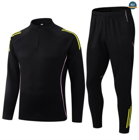Maxmaillots Survetement Enfant Juventus 2025/26 Noir/Rose/Jaune discout