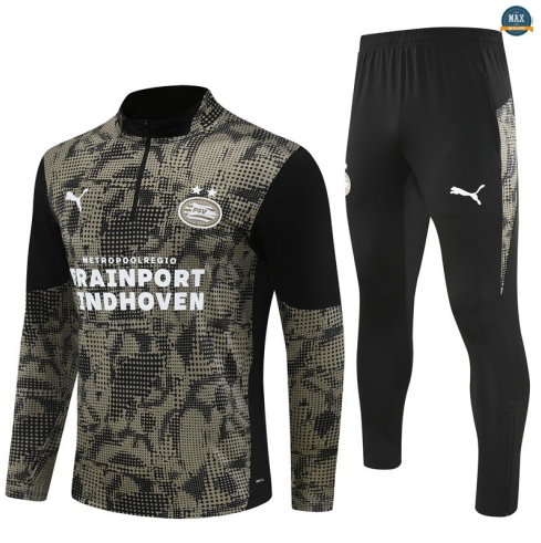 Maxmaillots Survetement Enfant PSV Eindhoven 2025/26 Noir Pas Chere