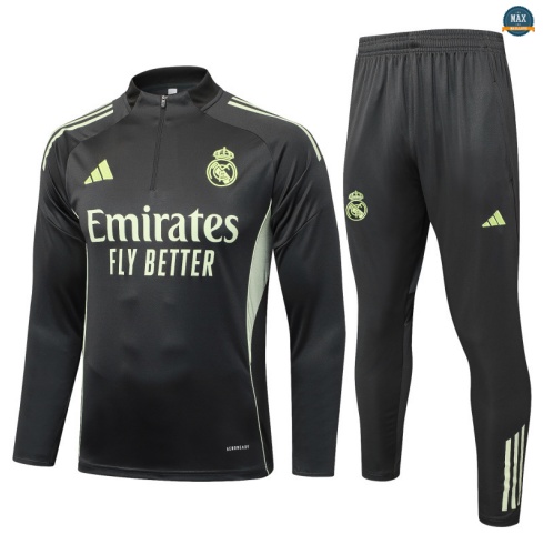 Maxmaillots Survetement Enfant Real Madrid 2025/26 Gris/Vert Online