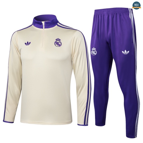 Maxmaillots Survetement Enfant Real Madrid 2025/26 abricot/Violet Pas chèr