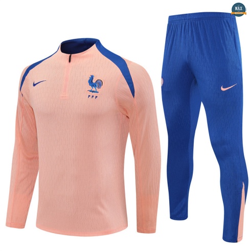 Maxmaillots Survetement France 2025/26 Rose/Bleu Pas Cher