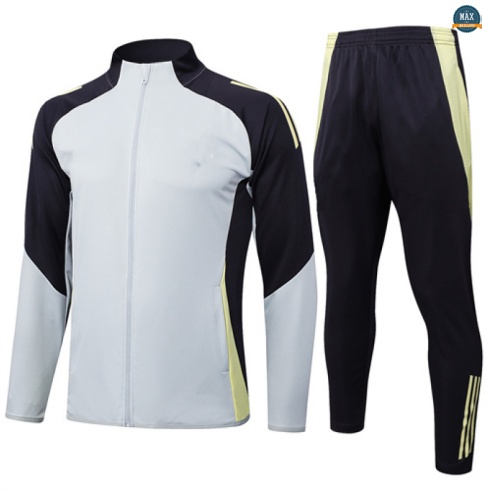 Maxmaillots Veste Survetement Juventus 2025/26 Gris/Noir/Vert personnalisé