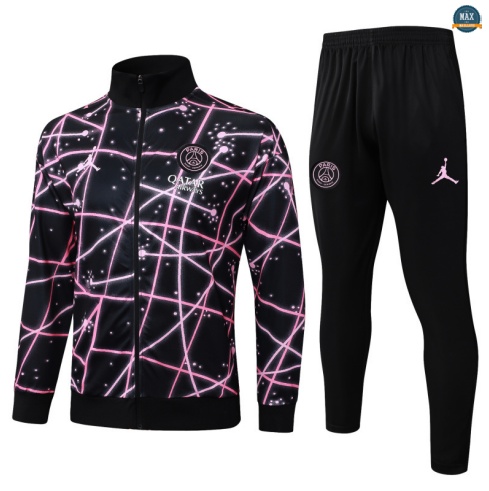 Maxmaillots Veste Survetement PSG 2025/26 Noir Pas chèr