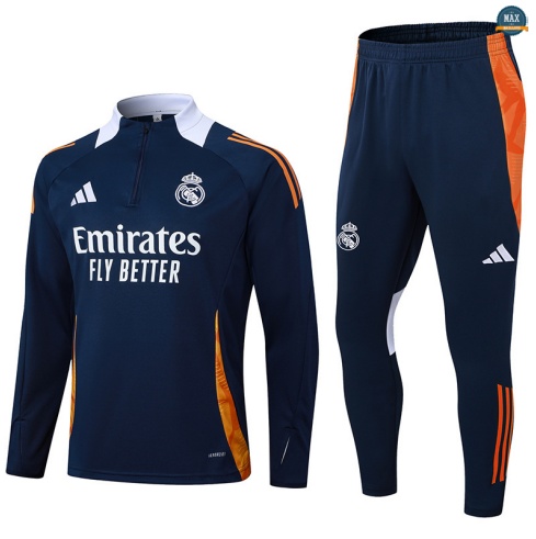 Maxmaillots Survetement Real Madrid 2025/26 Bleu Marine/Blanc personnalisé