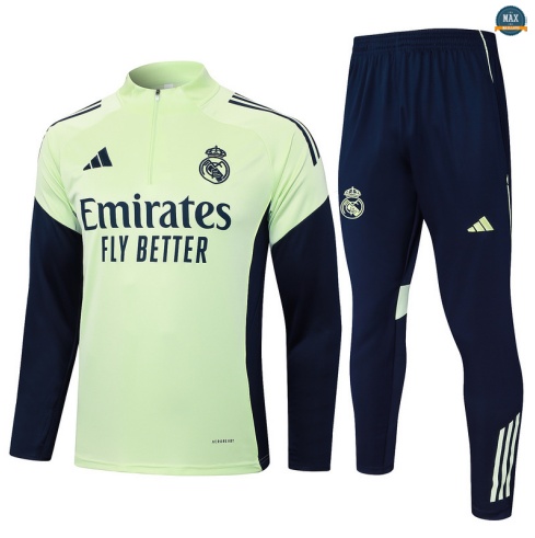 Maxmaillots Survetement Real Madrid 2025/26 Vert/Bleu Marine personnalisé