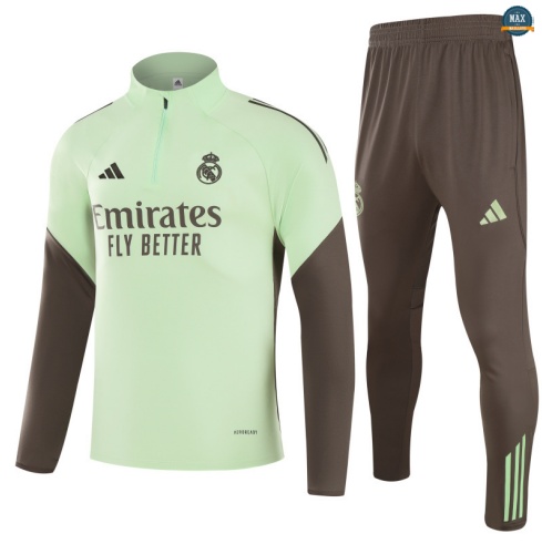 Maxmaillots Survetement Real Madrid 2025/26 Vert/brun personnalisé
