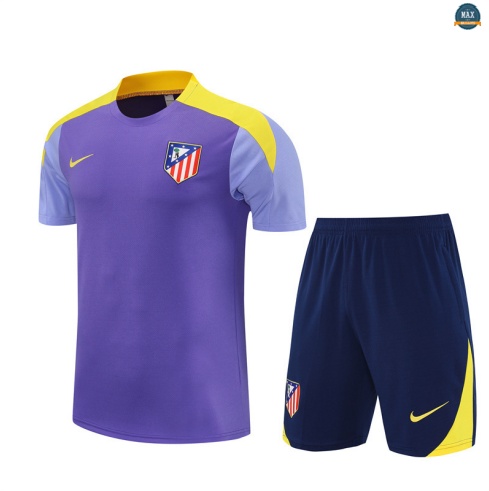 Maxmaillots Training Atletico Madrid Enfant + Short 2025/26 Violet/Bleu/Jaune Pas chèr