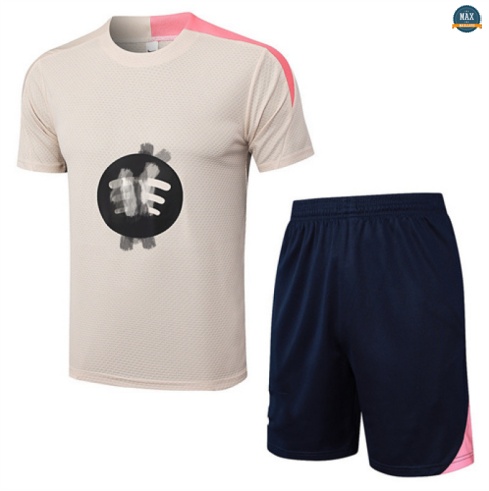 Maxmaillots Training Barcelone + Short 2025/26 Jaune/Bleu/Rose personnalisé