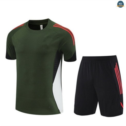 Maxmaillots Training Bayern Munich Enfant + Short 2025/26 Vert/Noir/Rouge personnalisé