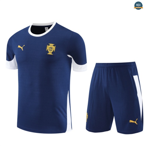 Maxmaillots Training Portugal + Short 2025/26 Bleu/Blanc discout