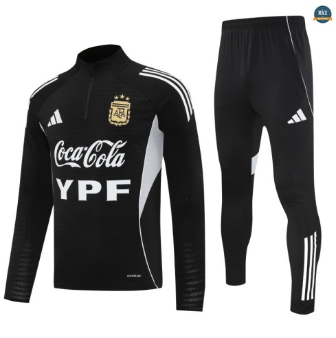 Soldes Max Survetement Argentine 2025/26 Noir/BlanC