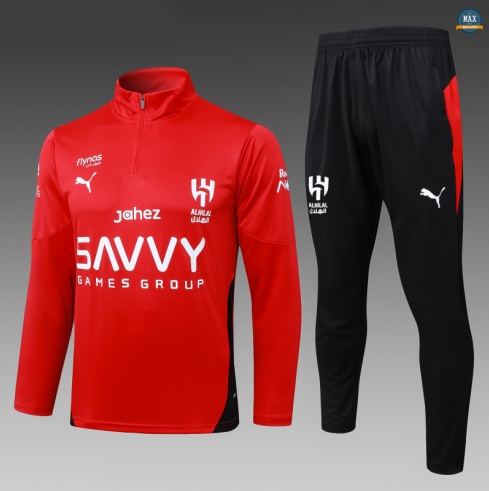 Mode‎ Max Survetement Enfant Al-Hilal Saudi 2025/26 Rouge/Noir