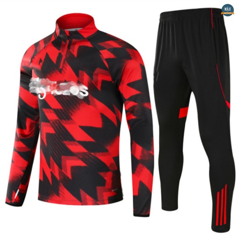 Vente Max Survetement Manchester United 2025/26 Rouge/Noir