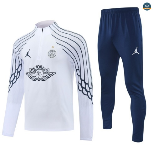 Vente Max Survetement Paris Saint Germain 2025/26 Blanc/Bleu Marine
