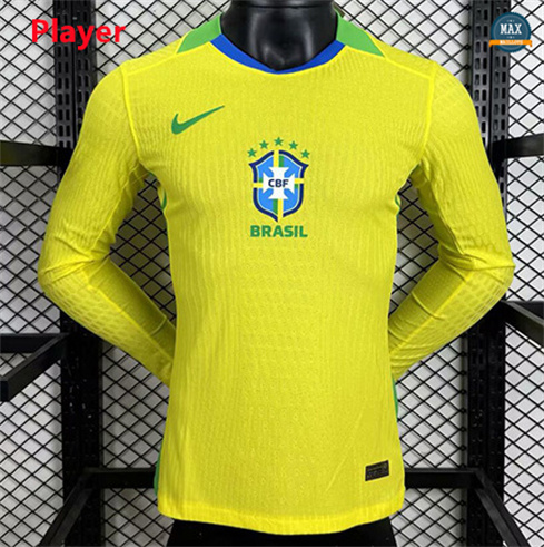Max Maillots Player Version 2025/26 Brésil Domicile Manche Longue