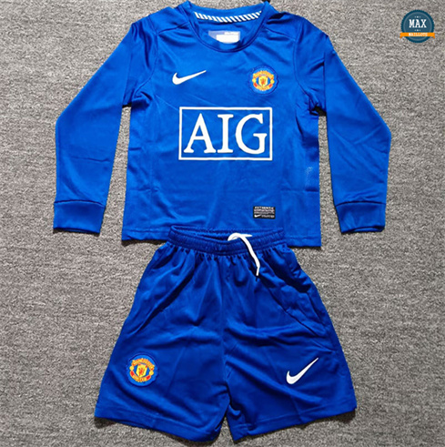 Max Maillots Rétro 2008-09 Manchester United Enfant Exterieur Manche Longue
