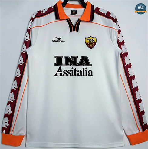 Max Maillots Retro 1998-99 AS Roma Exterieur Manche Longue