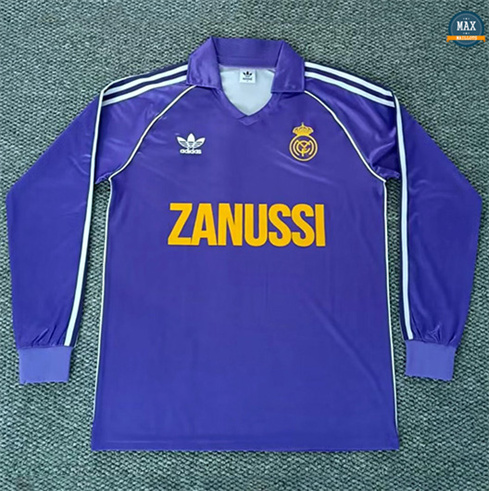 Max Maillot Retro 1984-85 Real Madrid Exterieur Manche Longue
