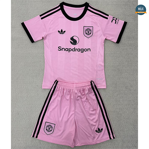 Maillot Foot Manchester United Enfant Gardien de but Rose 2025/26